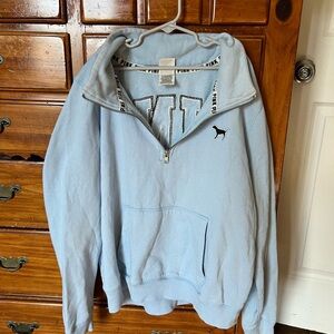 Victoria's Secret PINK Blue Zip-Up Sweater